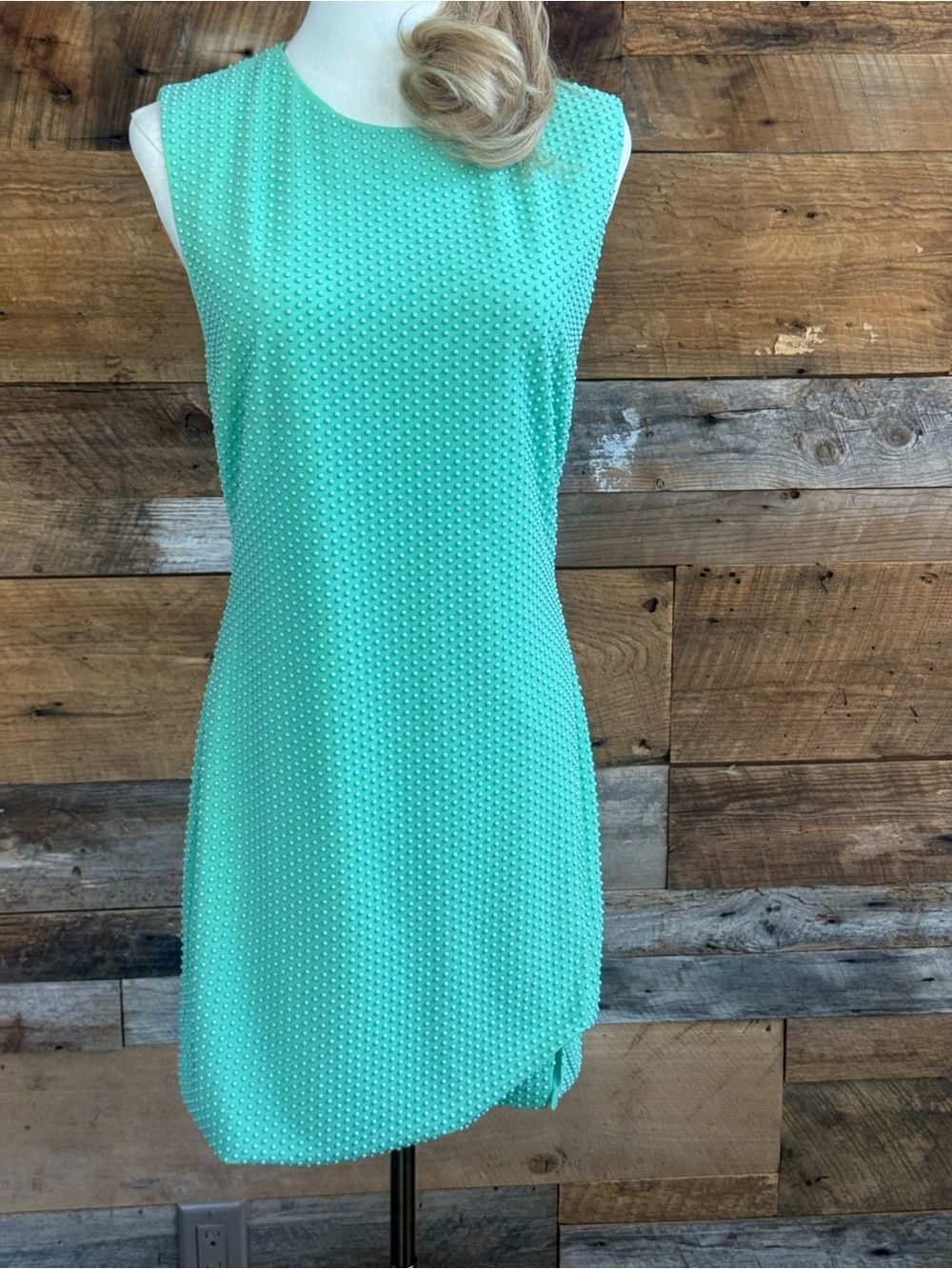Cynthia Rowley Cabochon Studs Mesh Dress Pistachio Green Dress Size 6 New W Tags - Picture 4 of 15